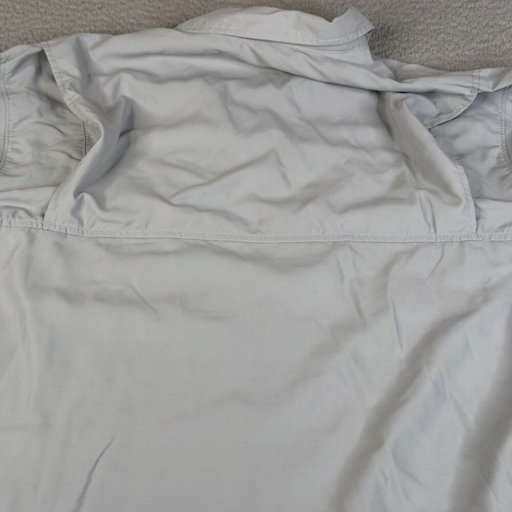 COLUMBIA Shirt Mens XL Gray PFG Omni Shade 50 UPF Vented Roll Tab Fishing Hiking - Picture 9 of 15